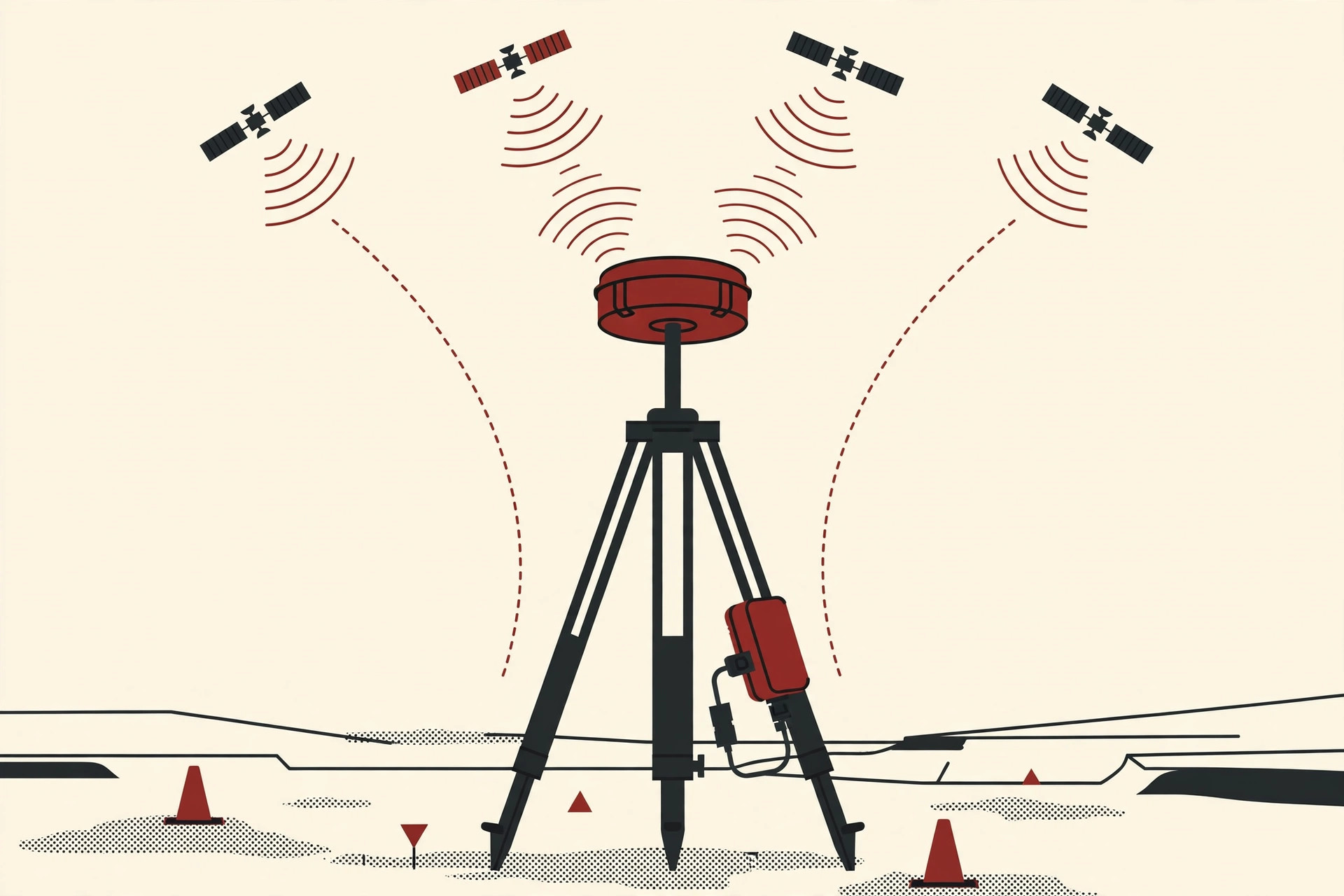 a Trimble SPS receiver logging GPS data